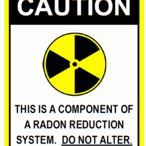 Radon System Labels - Caution
