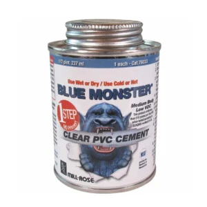 Blue Monster Clear PVC Cement